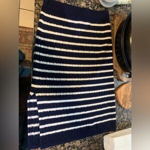 Ralph Lauren Striped Pencil Skirt in Navy and White